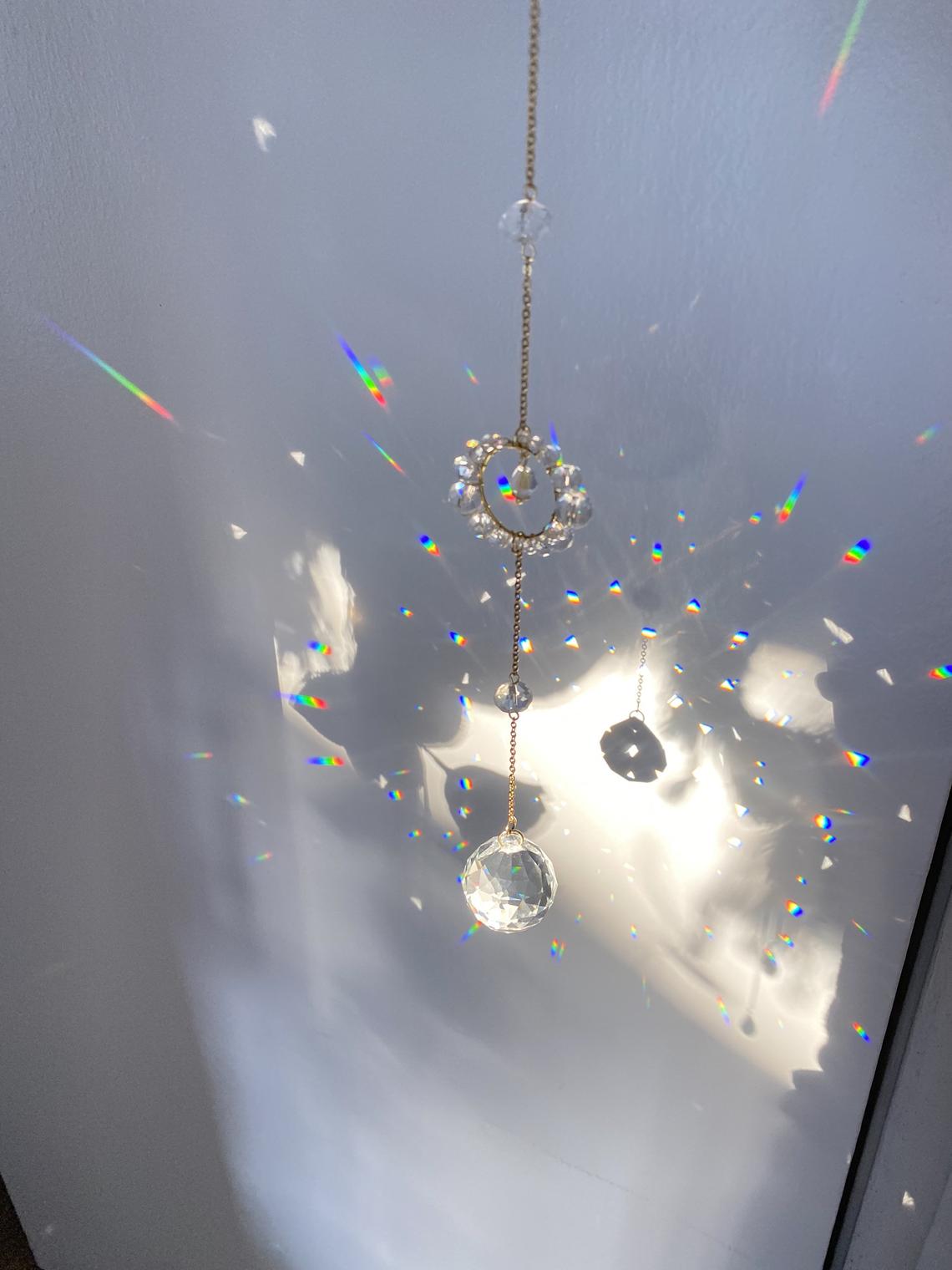 Clear crystal Suncatcher -rainbow Sun Catcher - Home Decor - Rainbow Maker - for Window - Rainbow - Mini Sun Catcher