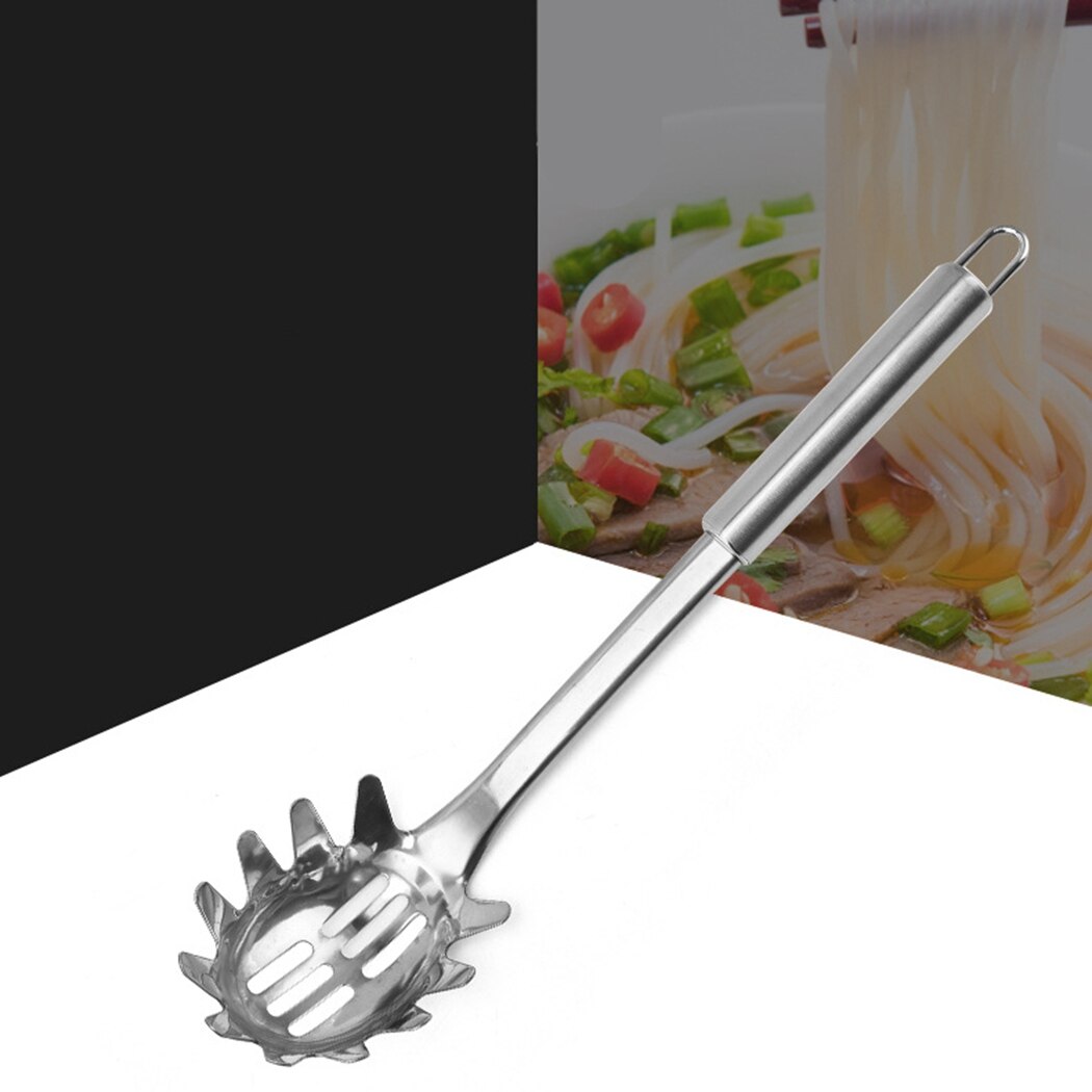 1PC Stainless Steel Spaghetti Server Claw-Shaped Long Handle Noodle Spoon Cooking Tool Pasta Server Kitchen Accessories