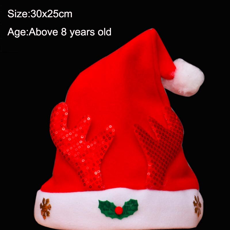 Söt tomte snögubbe renar barn jul hatt jul för barn härliga barn julglasögon till fest: Hjorthorn