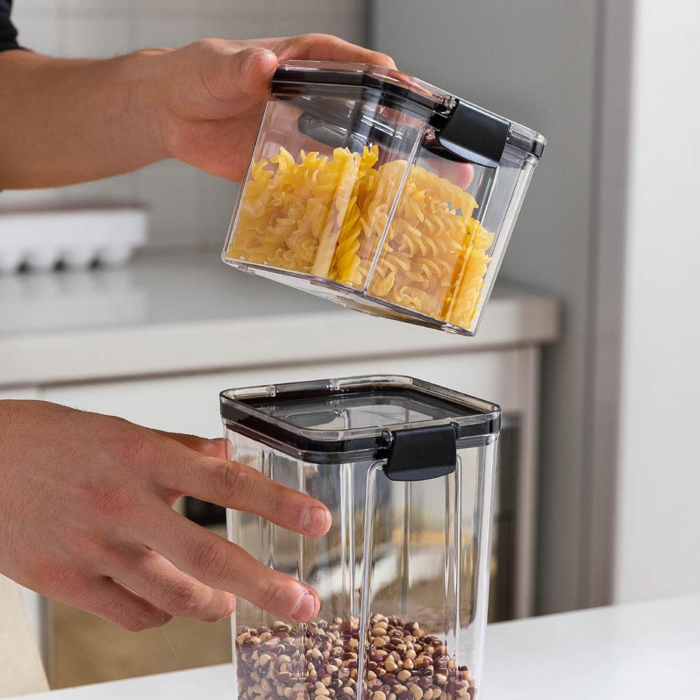 Mdzf potes plásticos selados, potes armazenamento de grão, cozinha, caixa de armazenamento, porca, grãos, tanque de armazenamento, organizador de alimentos doméstico