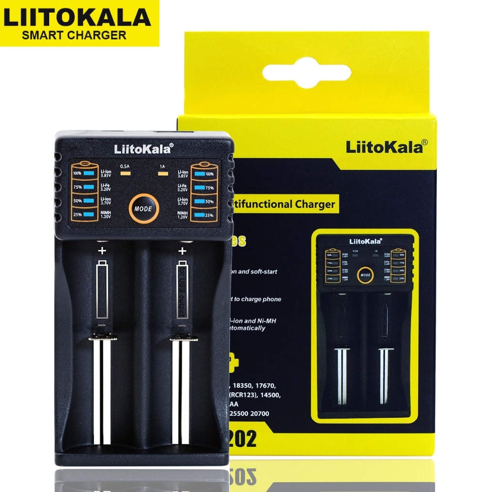 Liitokala Lii-202 Lii-402 Lii-100 Lii-PL4 1.2 V 3.7 V 3.2 V 3.85 V AA 18650 18350 26650 18350 NiMH lithium batterij smart charger