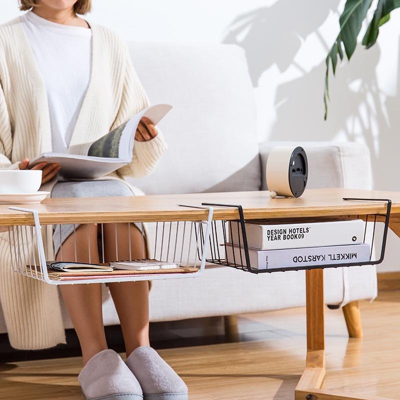 Hengende Oppbevaringskurv - under Skap Kurv - Garderobe Organizer - Skrivebord Hylle
