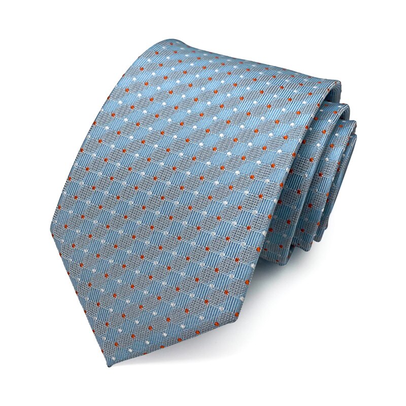 8 Cm Luxe Stropdas Voor Mannen Desiger Plaid Dot Mode-Business Stropdas Mannelijke Met Doos: Black
