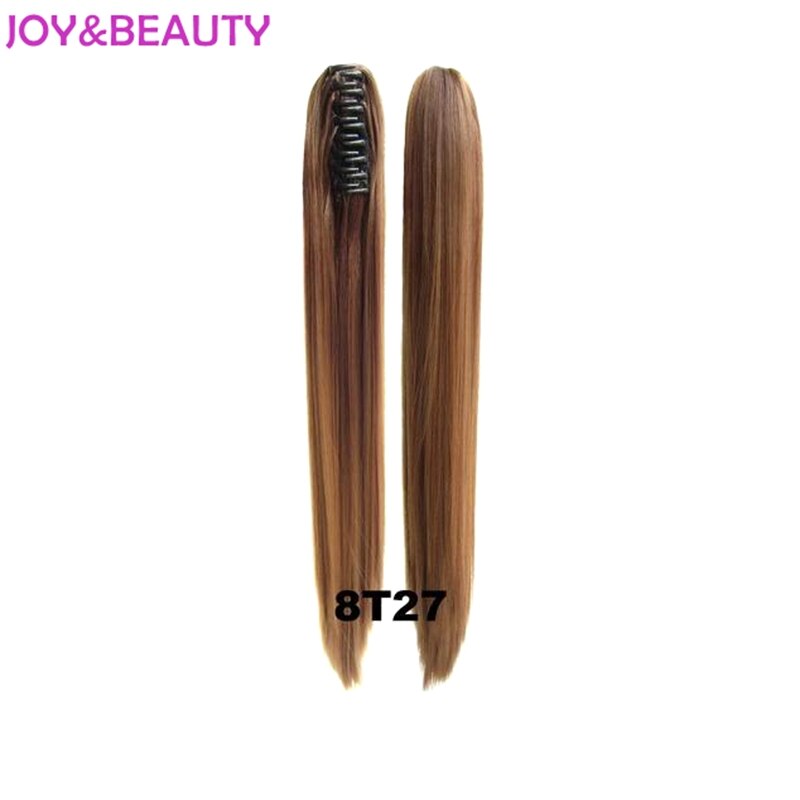 Vreugde & Beauty Haar Lang Steil Haar Paardenstaart Synthetische Clip Op Haar Ombretwo Tone Paardenstaart 24Inch Hoge Temperatuur Fiber