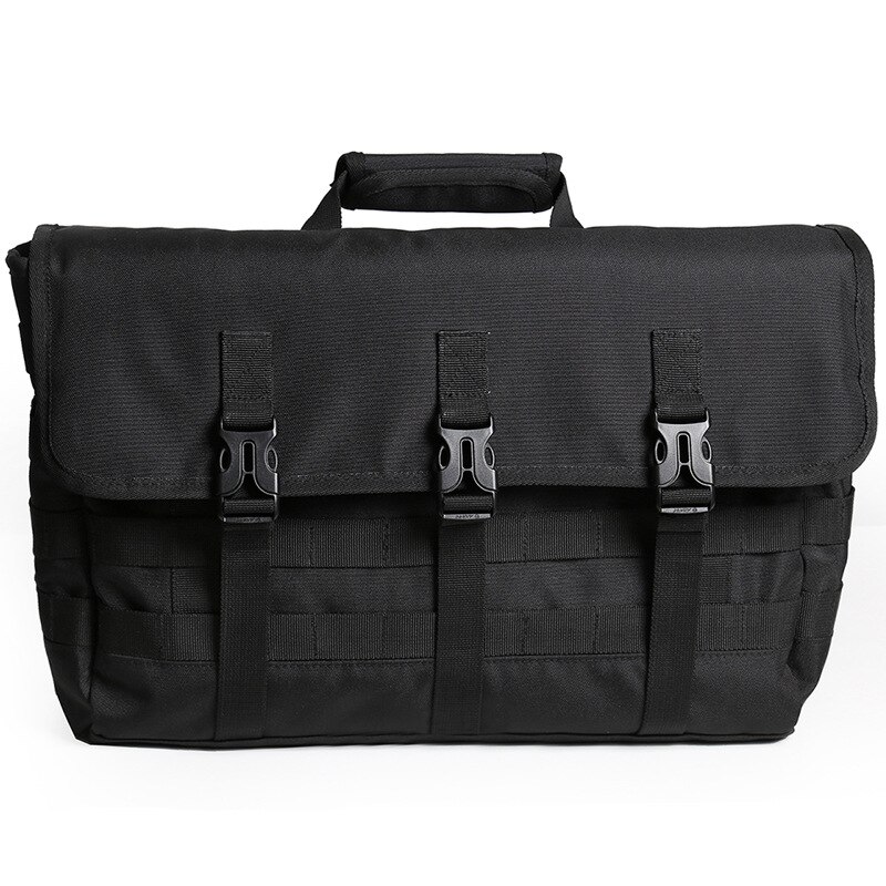 Men Pure Black Satchel Bike Riding Messenger Bag Large Capacity Sports Bag for Man Boys Crossbody Bicycle Shoulder Bag