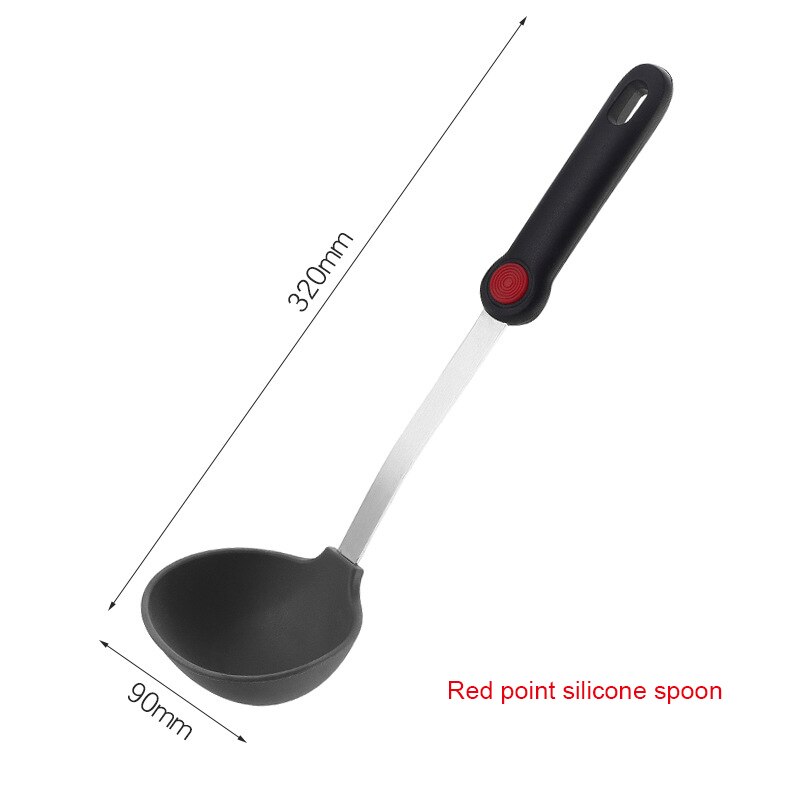 Food grade silicone shovel stainless steel non-stick pot kitchen Tool: Default Title