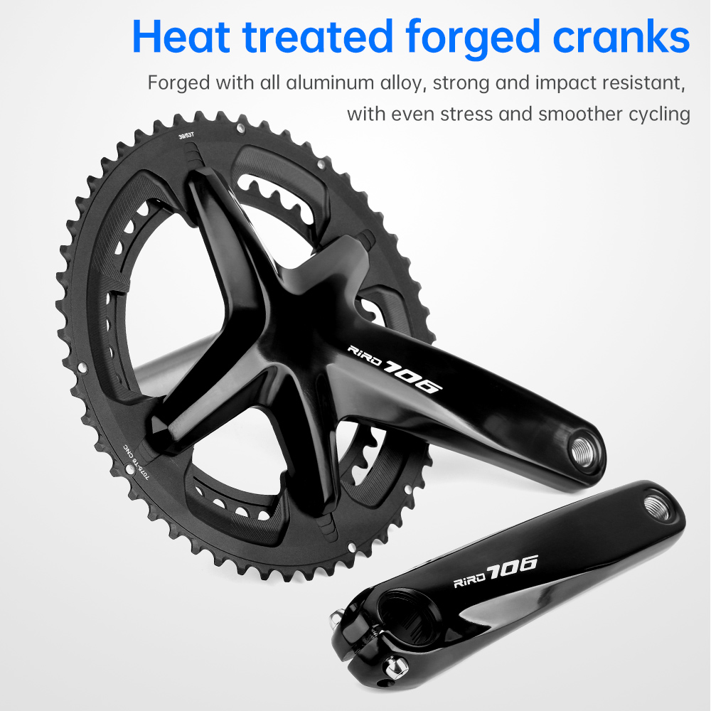 RIRO 706 vélo de route pédalier intégré 170mm 110BCD 53-39T/50-34T Double plateaux pignons creux route vélo chaîne