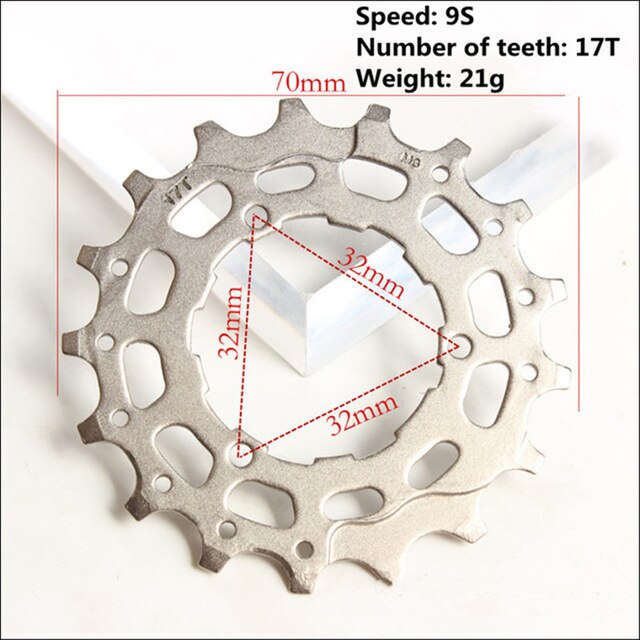 mountain bike cassette flywheel 9S 11T-19T full range of flywheel repair parts compatible with SHIMANO/SRAM/SunRace: 9-speed 17T