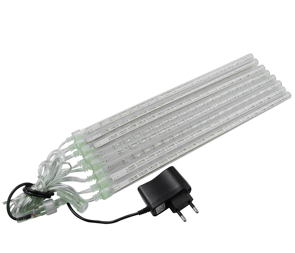 Waterproof LED Meteor Shower Rain Lights 20cm 30cm 8 Tubes 100-240V Icicle Snow Raindrop Outdoor Light with EU/US Power Adapter