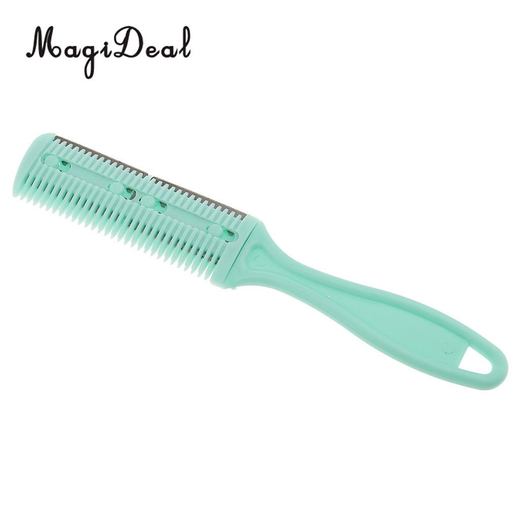 Hair Cutter Thinning Shaper Comb Razor Blades Trimmer Barber Remover Tool randomly Color stainless steel