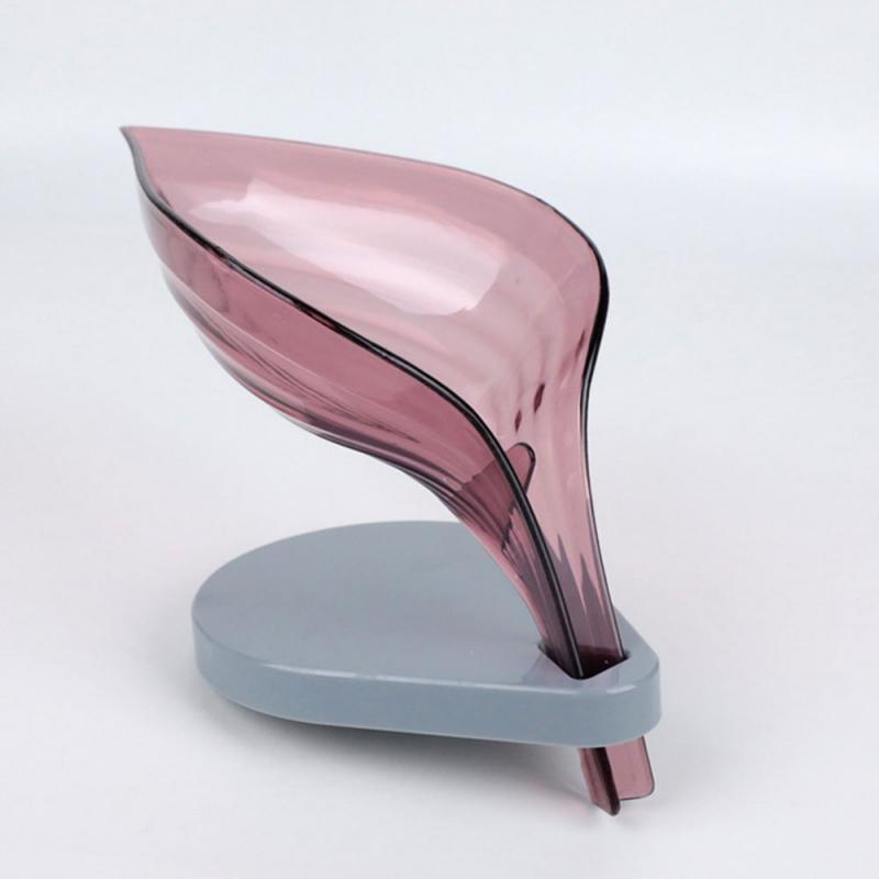 Blad Zeephouder Badkamer Douche Zeepbakje Muur Plank Plastic Bad Lade Douche Platen Zeep Opbergdoos Met Afvoer: 06