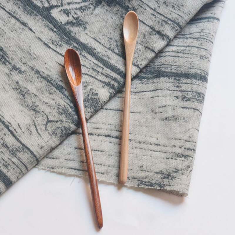 Cuchara de miel de madera para tarro de miel cuchara de mezcla de mango largo agitador de café cuchara de madera Natural vajilla de cocina