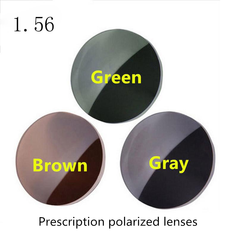 1.56 indeksrecept solbriller polariserede linser grå grøn brun gul 4 farver tilgængelige