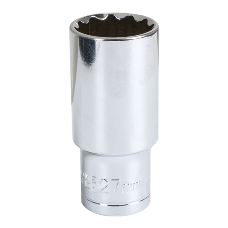 1Pcs 1/2" Drive 12 Point Deep Socket Wrench Head Cr-V Anti-rust Torx Socket Set 78mm Length Sleeve for Ratchet Wrench Head Tool