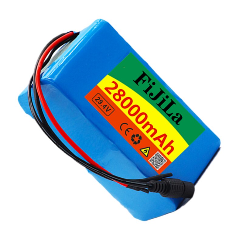 24v 28ah 7s 3p 18650 litiumbatteri 29,4 v 28000 mah elektrisk sykkel moped/elektrisk/litium--ionen batteri + ladegerät