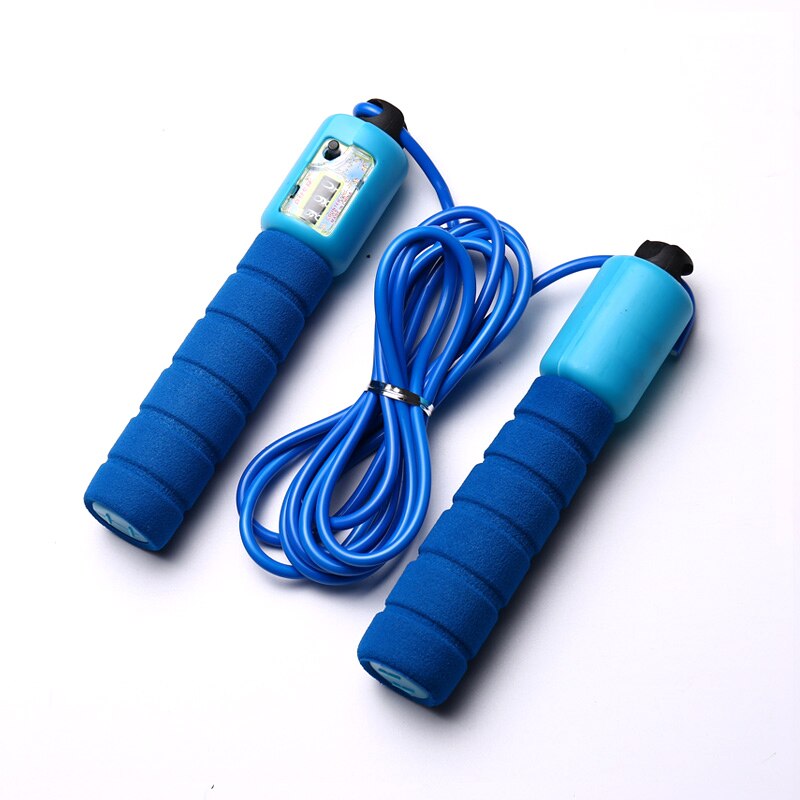 Cordes à sauter avec compteur sport Fitness réglable vitesse rapide comptage saut sauter corde fil à sauter ENA88: Bleu