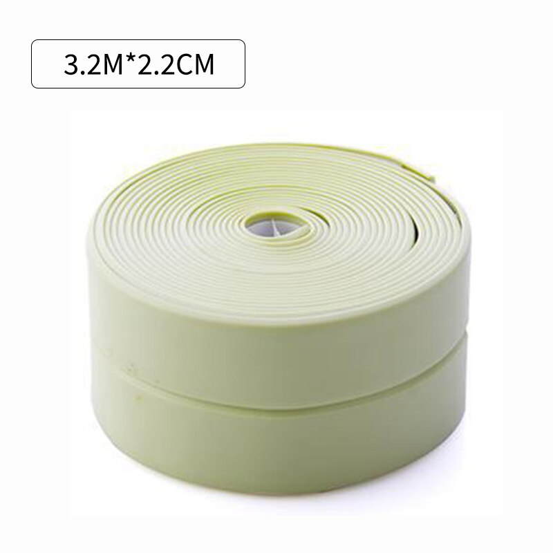 Naklejki łazienkowe prysznic wanna taśma uszczelniająca taśma biała PVC samoprzylepna wodoodporna naklejka ścienna do kuchni łazienkowej: 2.2cm green