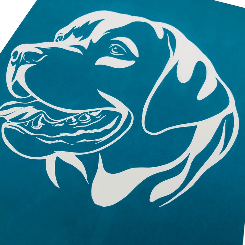 Labrador Dog Self Adhesive Silk Screen Printing Stencil Mesh Transfers DIY Craft