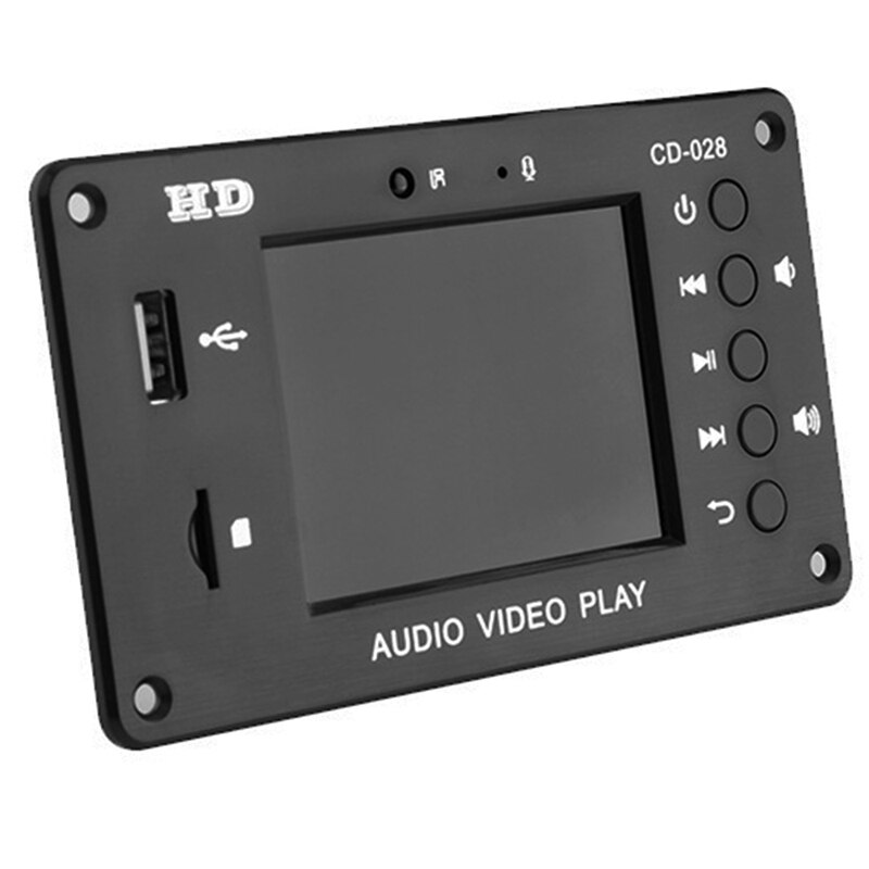 Decodificador de Audio y vídeo con Bluetooth, Mp5 de 2,8 pulgadas, pantalla LCD, DTS, sin pérdidas, módulo Bluetooth, vídeo HD, FM, placa de decodificación APE/WAV