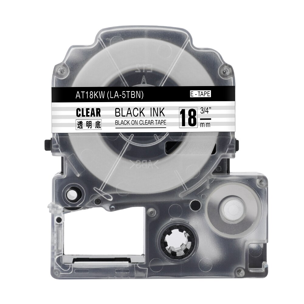 Fimax 1 pakke  ss18kw st18kw lc -5 tbn lc -5 wbn 18mm kompatibel til epson / king jim label maker cartridge label manager til lw -300