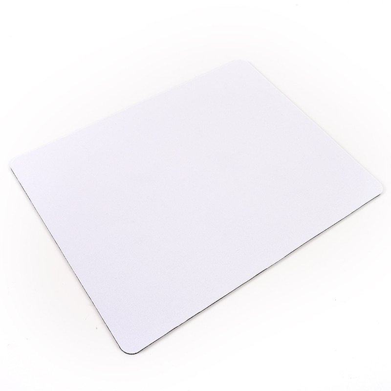 White Fabric Mouse Mat Pad 3mm Thick Non Slip Foam 26*21cm