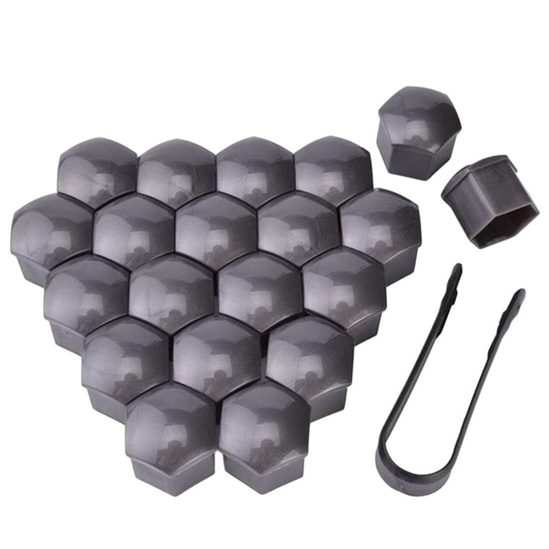 20 stücke 17mm 19mm 21mm Rad Caps Außen Dekoration Schutz Bolzen Felgen Mutter Bolzen Kopf Deckt Kappe schützende Bolt: T53 21mm gray