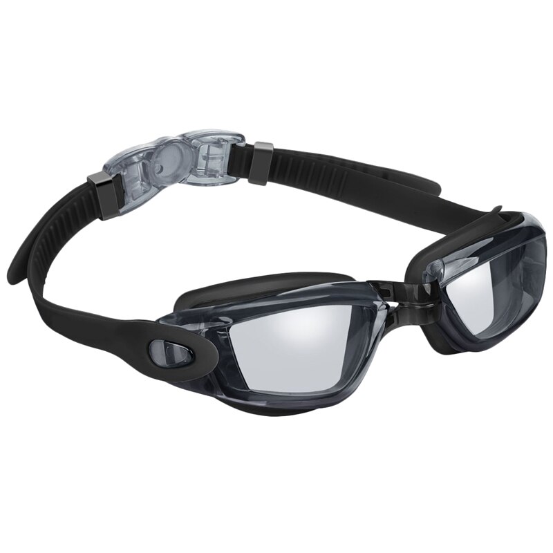 Svømmebriller, ingen utæt anti-tåge uv-beskyttelse svømmebriller til mænd kvinder voksne unge børn (over 6 år)