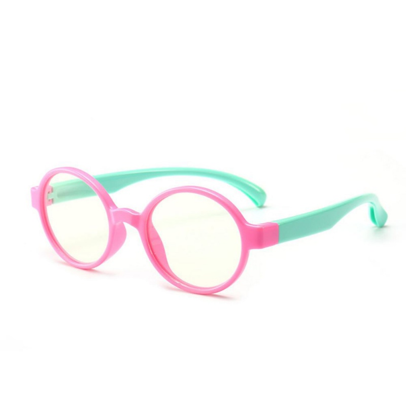 Anti-blue Light Goggles Eyewear Frame Children Optical Glasses Flexible One-piece Safe Eyeglasses Plain Mirror Silicone