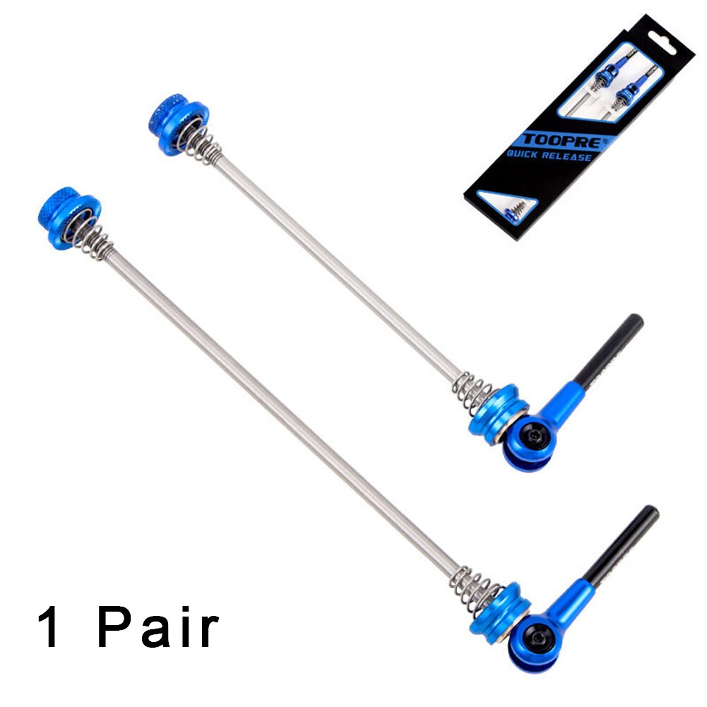 Titanium alloy Quick Release Skewers Elongated shaft Wheel hub Road bike: Blue