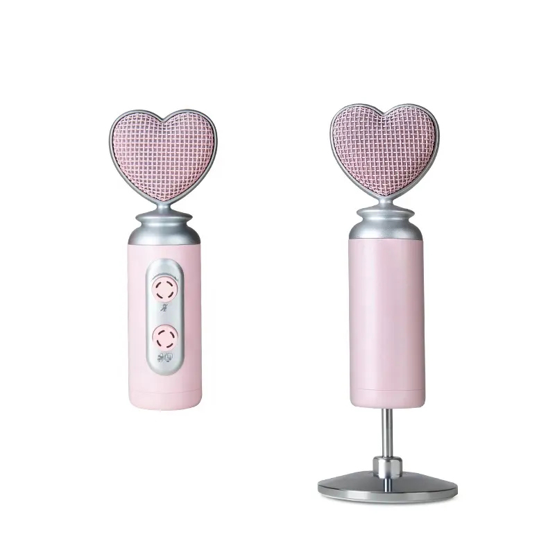 Microfono a condensatore rosa professionale con riduzione del rumore USB per telefono cellulare: Default Title