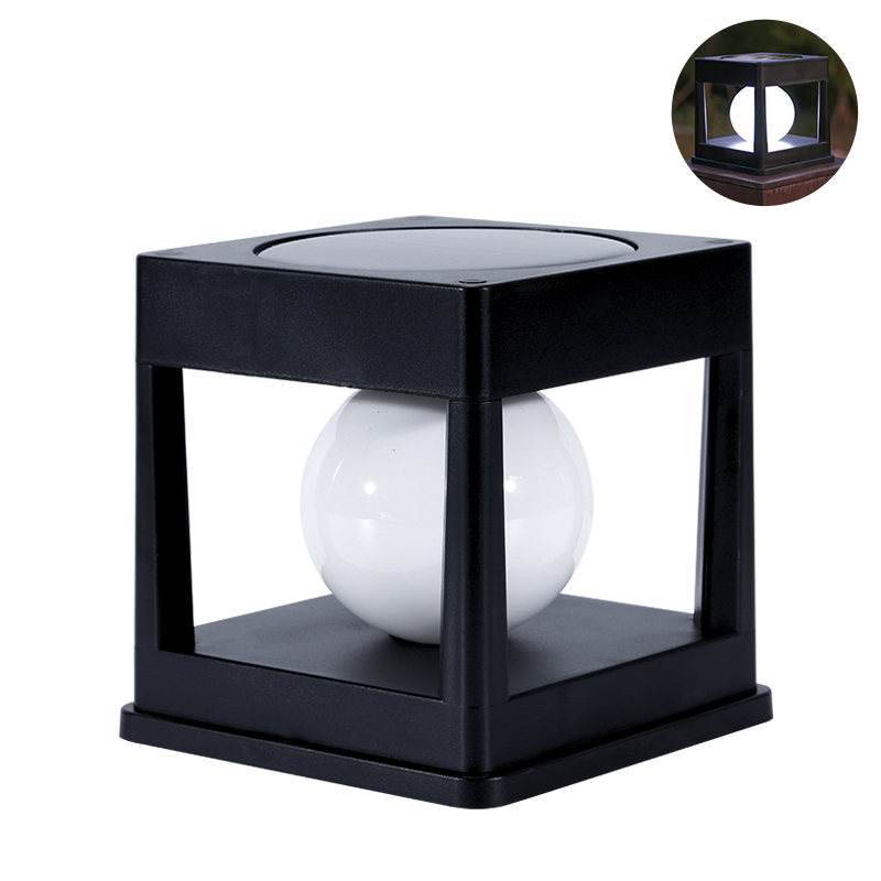 2LEDs Solar- Post Licht draussen Post Kappen Lichter Solar- Zaun Post Lampe Säule Lampen Wasserdicht für Holz Beiträge Terrasse Camping Dezember: Kaltes Weiß
