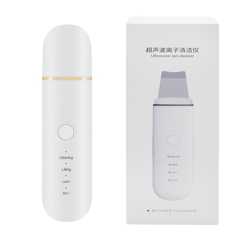 Piel ultrasónica máquina facial depuradora de limpieza removedor profundo espinilla cara blanqueamiento de tierra arrugas, manchas reducir: with box