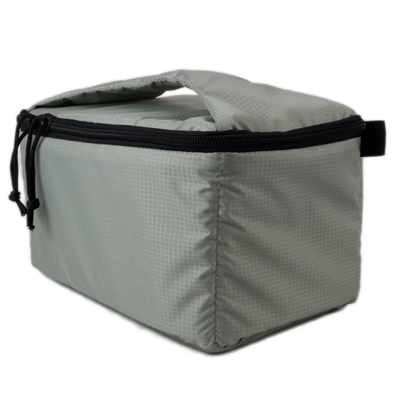Bolsa de inserción portátil para cámara réflex digital bolsa protectora acolchada para cámara réflex digital, negra, resistente al agua, con cremallera: QH