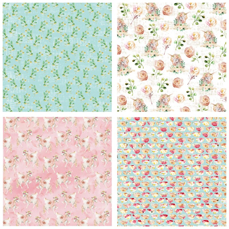 KLJUYP 12 Vellen Kerst Scrapbooking Pads Papier Origami Art Achtergrond Papier Card Making DIY Plakboek Craft