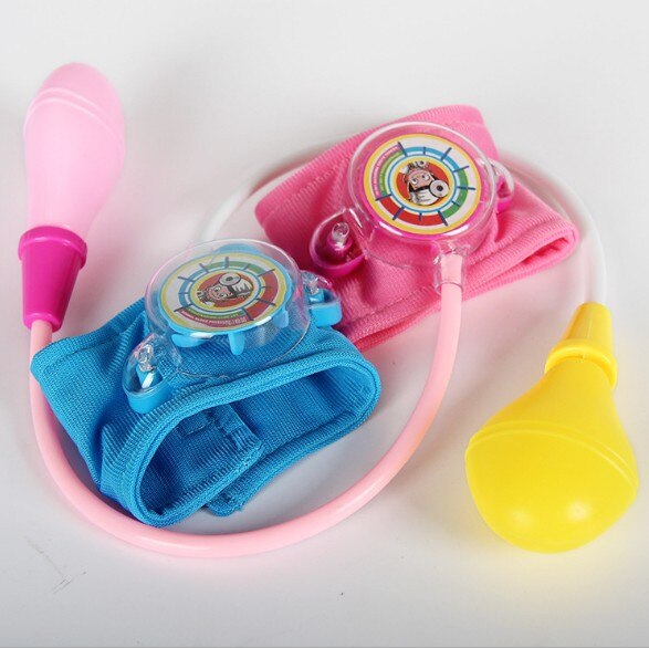 Juego de juguete educativo para niños pequeños, estetoscopio de simulación de juego de rol, presión arterial, juguetes educativos de aprendizaje