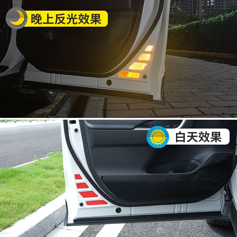 Pegatina reflectante para puerta de coche Toyota RAV4 , pegatina de advertencia de seguridad para puerta de coche, pegatinas decorativas reflectantes abiertas