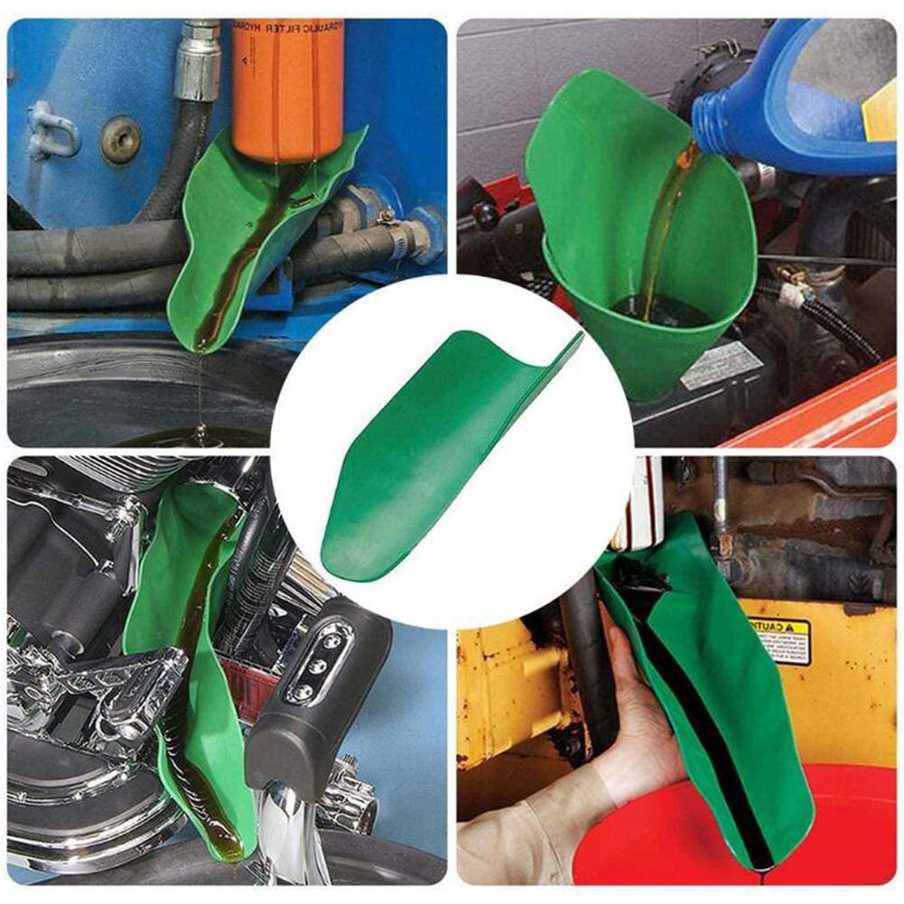 Flexible Oil Draining Funnel Tool Drip-Free Crankcase Fill Funnel Foldable Oil Filter Funnel