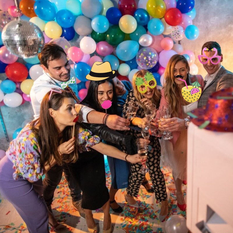 Hawaii Photo Booth Props Funny Mask Bride To Be Wedding Birthday Carnival Party Flamingo Photobooth Props Tropical Summer Supply