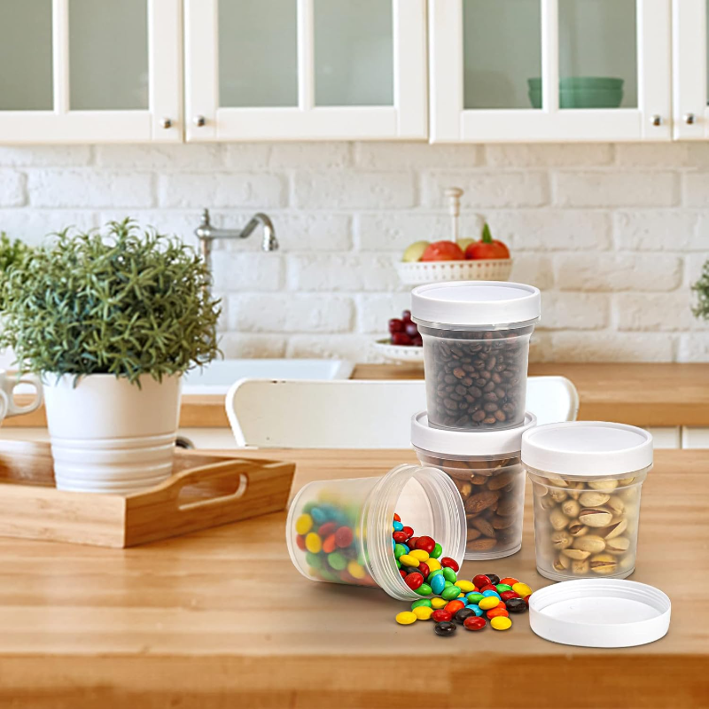 Food Storage Containers with Lid Pudding Ice Cream Yogurt Cup Dessert Preservation Sealed Packaging Box Home Kitchen Organizer