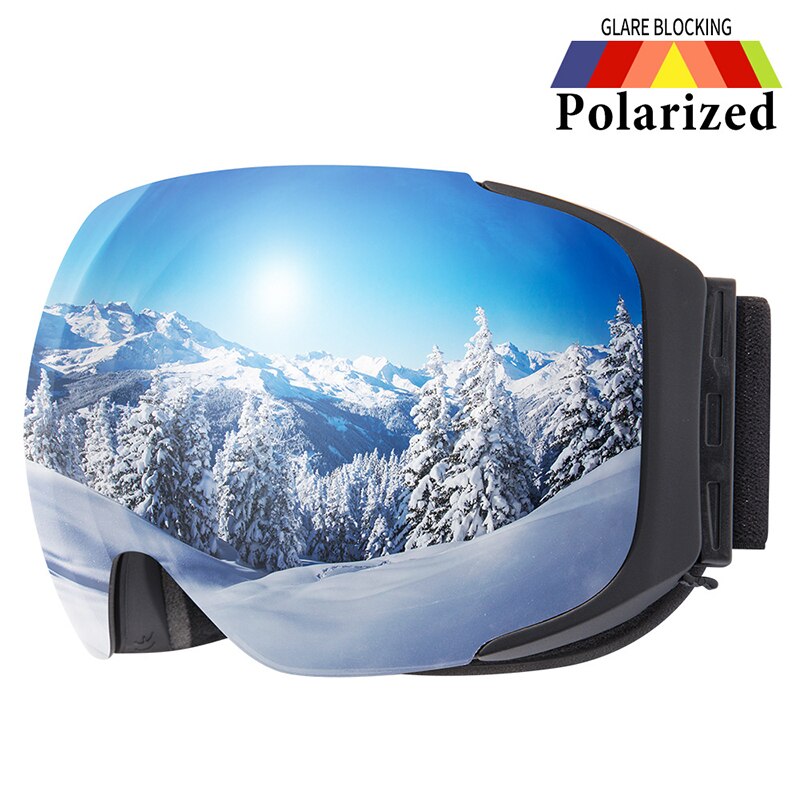 COPOZZ Magnetic Ski Goggles Men Women 100% UV400 Protection Double Anti-fog Single Double Board Ski Goggles: 8