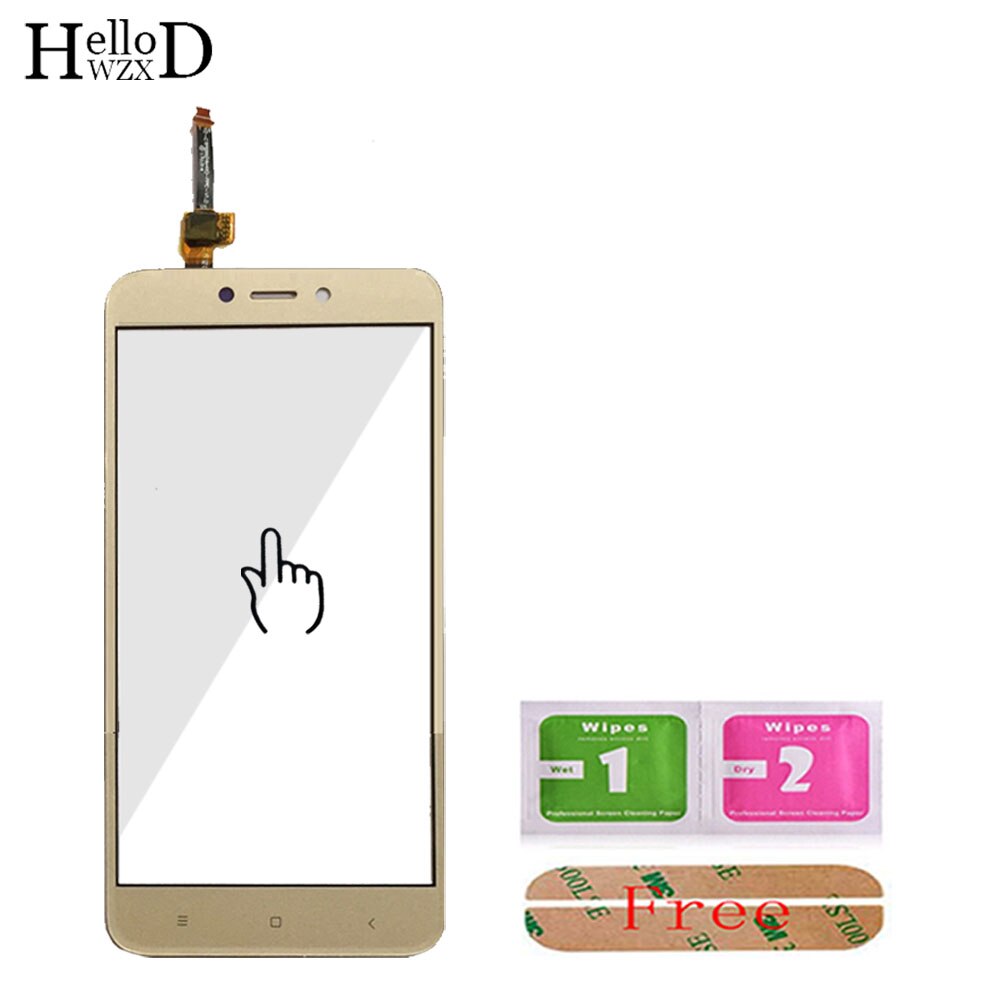 5.0'' Mobile Touch Screen For Xiaomi Redmi 4X Front Touch Glass Screen Glass Digitizer Panel Lens Sensor Tools Free Adhesive