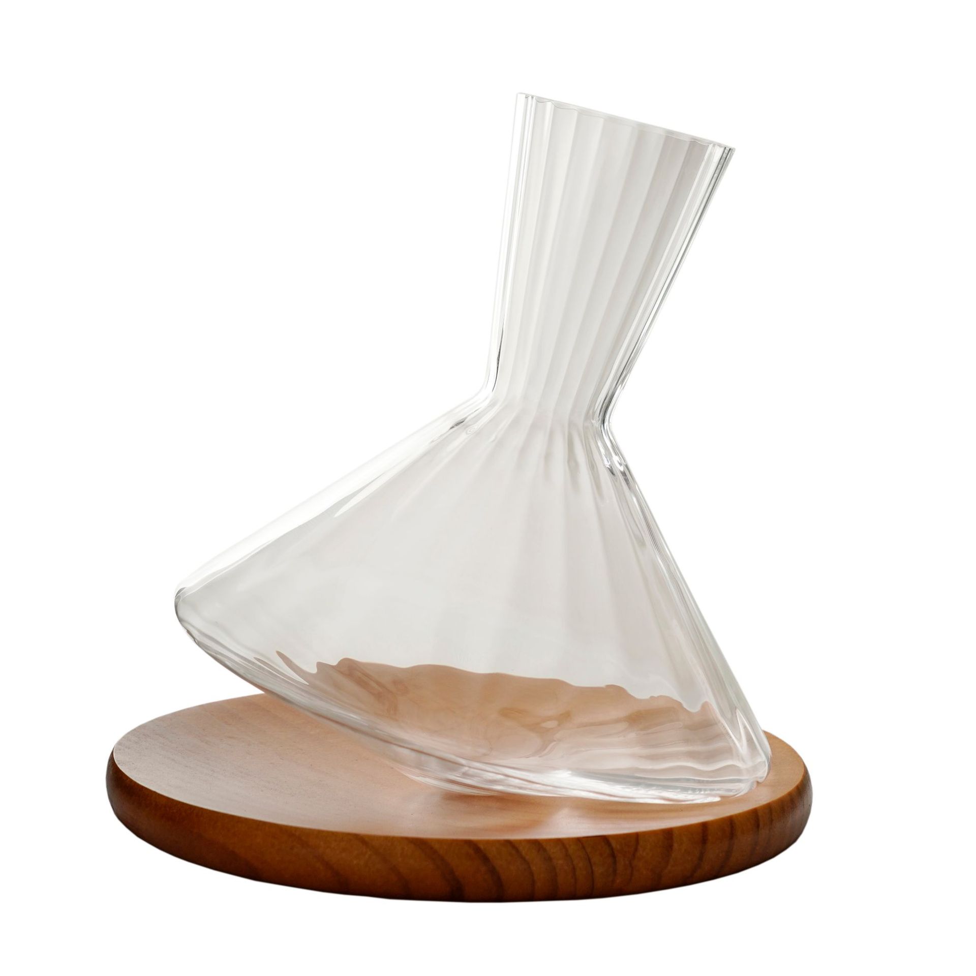 Carafe en verre de cristal de luxe léger, gobelet rotatif à 360 degrés, séparateur de vin de 1500ml, bouteille de vin pour Champagne, whisky, Bar familial