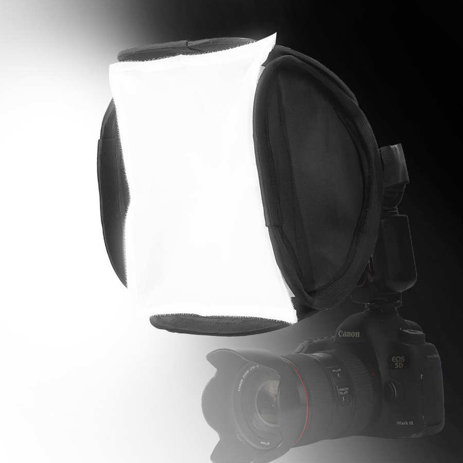 23cm plastikowa czysta biała przenośna składana latarka lustrzanka Softbox fotografia wypełnij światło
