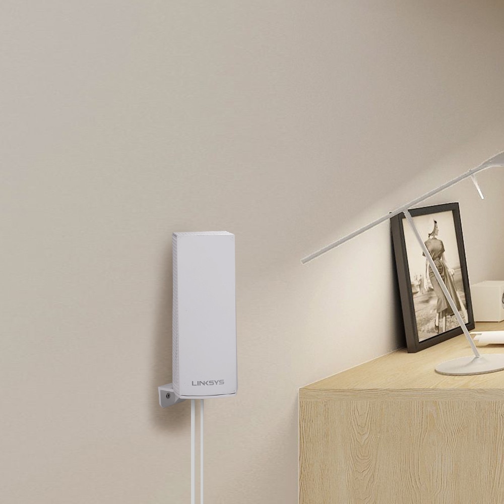 Veggfeste til linksys velop tri-bånd hele hjemmet mesh wifi system wifi ruter hylle med skrutrekker stilig veggholderbrakett