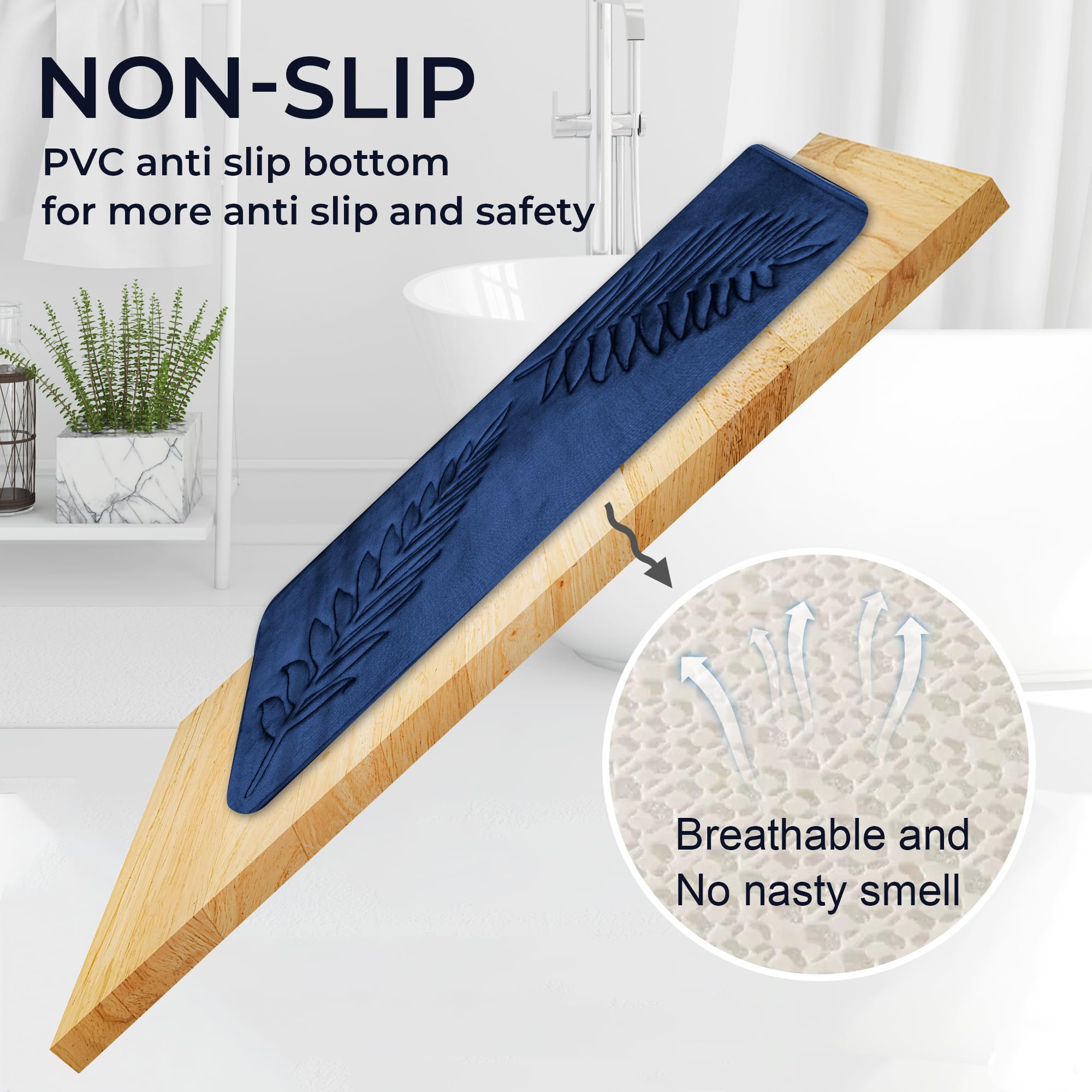 Memory Foam Bathroom Mat Carpet SuperSoft Absorbent BathroomMat Quick Dry Non-SlipWashableBathroom Floor Rug Toilet U-Shaped Mat