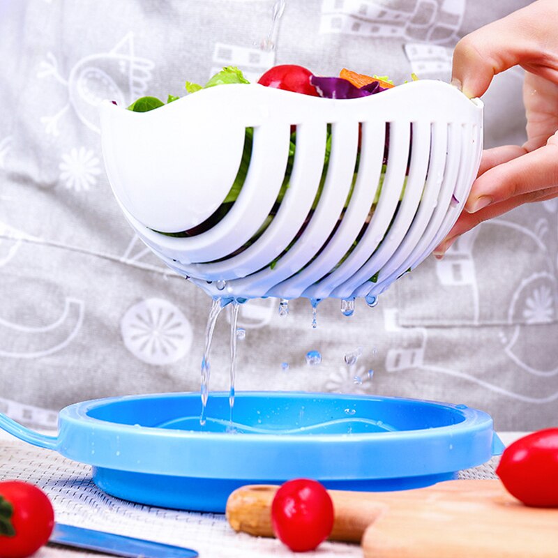 Fruit And Vegetable Cutting Bowl Salad Cutting Bowl Fruit Salad Tools Kitchen Accessories Dinner Plates Mixing Bowl Set