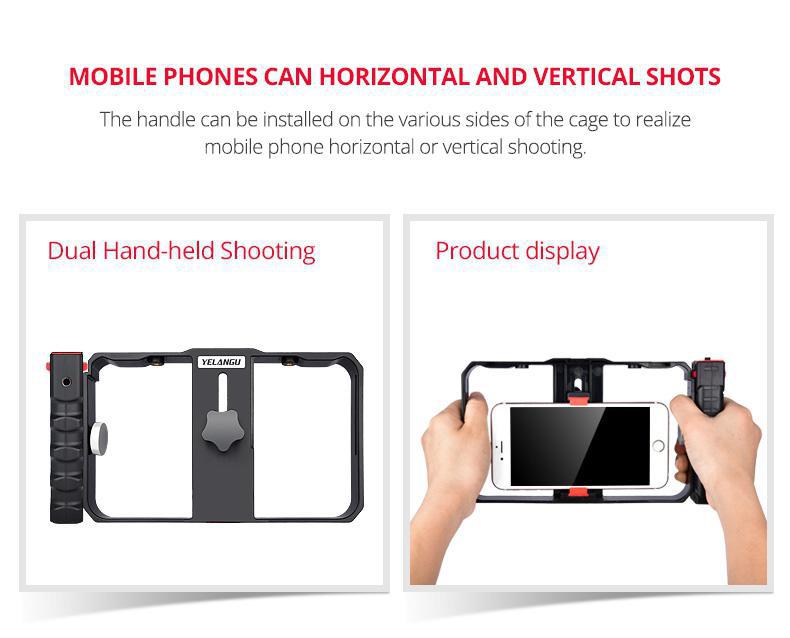 Hand Held Camera Bracket Second Generation Movie Live Video Stabilizer Mobile Phone Camera Cage Stand