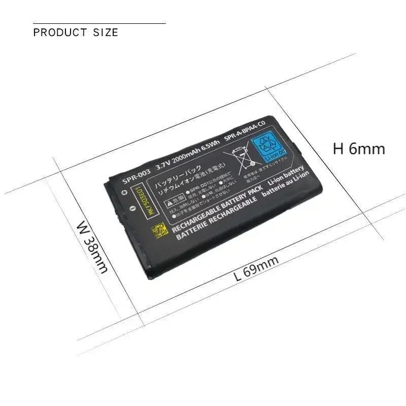 2000 mAh Bateria Nintendo 3DSXL Wbudowana bateria 3DSLL z akcesoriami do gier hosta 3DSLL Bateria litowo-jonowa