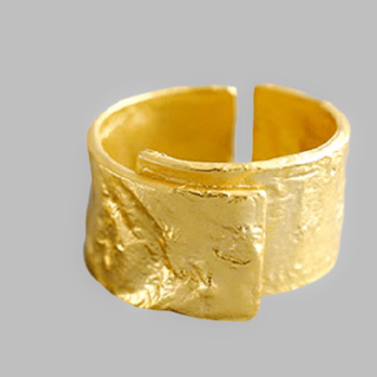 Bohemian Vintage Unregelmäßigen Runde Ringe Für Frauen Hochzeit Engagement Einstellbare Größe Finger Ringe Gothic Schmuck Mädchen Anillos: gold