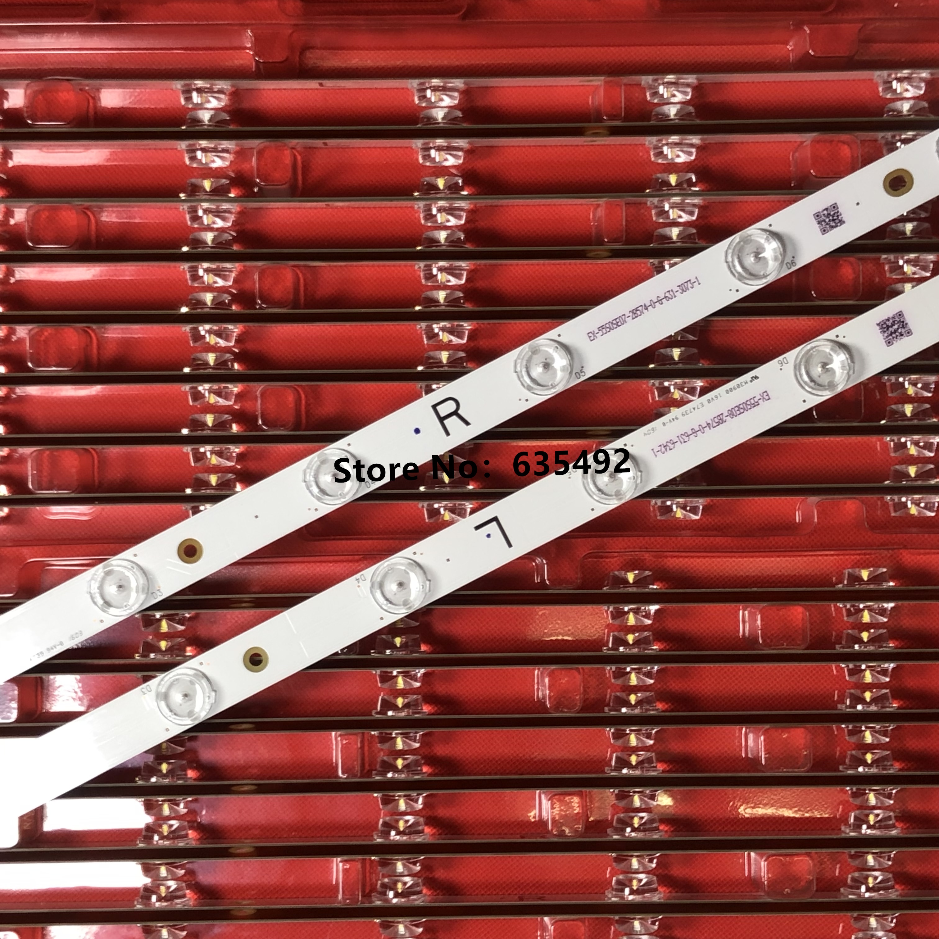 100% 16PCS(8R+8L) LED Backlight Strip For TX-55DX603E TX-55AX630B TX-55DX635E 55DXU601E L5EDDYY00849 TB5509M 550TV01 550TV02